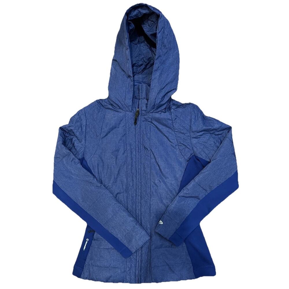 C9 by Champion Women's M Blue Fleece Lined Hooded Full Zip Athletic Jacket